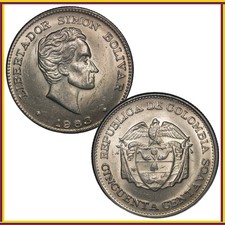 Colombia - 50 Centavos - 1963 - KM#217