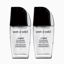 Wet n Wild Wild Shine Nail Protector, Clear 450B, 0.41 fl oz - 2 PACK