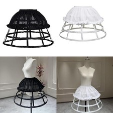 Cage Hoop Skirt Petticoat Hollow Girls Women Crinoline for Party Ball Gown