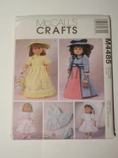 McCalls Crafts 18” Doll Clothes Pattern M4485 UNCUT