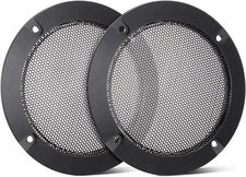 Facmogu 2PCS 5in Universal Speaker Grills, Black Round Speaker Grill Mesh Dec