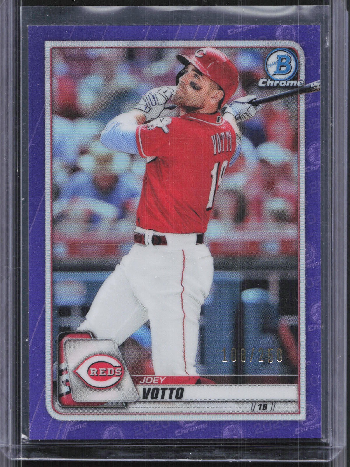 2020 Bowman Chrome #89 Joey Votto Purple Refractor #/250