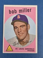1959 Topps #379 Bob Miller St. Louis Cardinals BASEBALL Card 7K