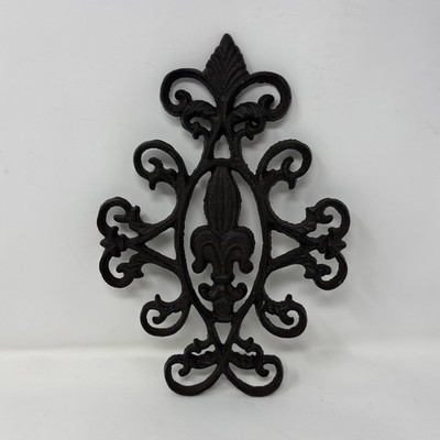 Fluer De Lis Wrought Iron Decor With Nail Hole