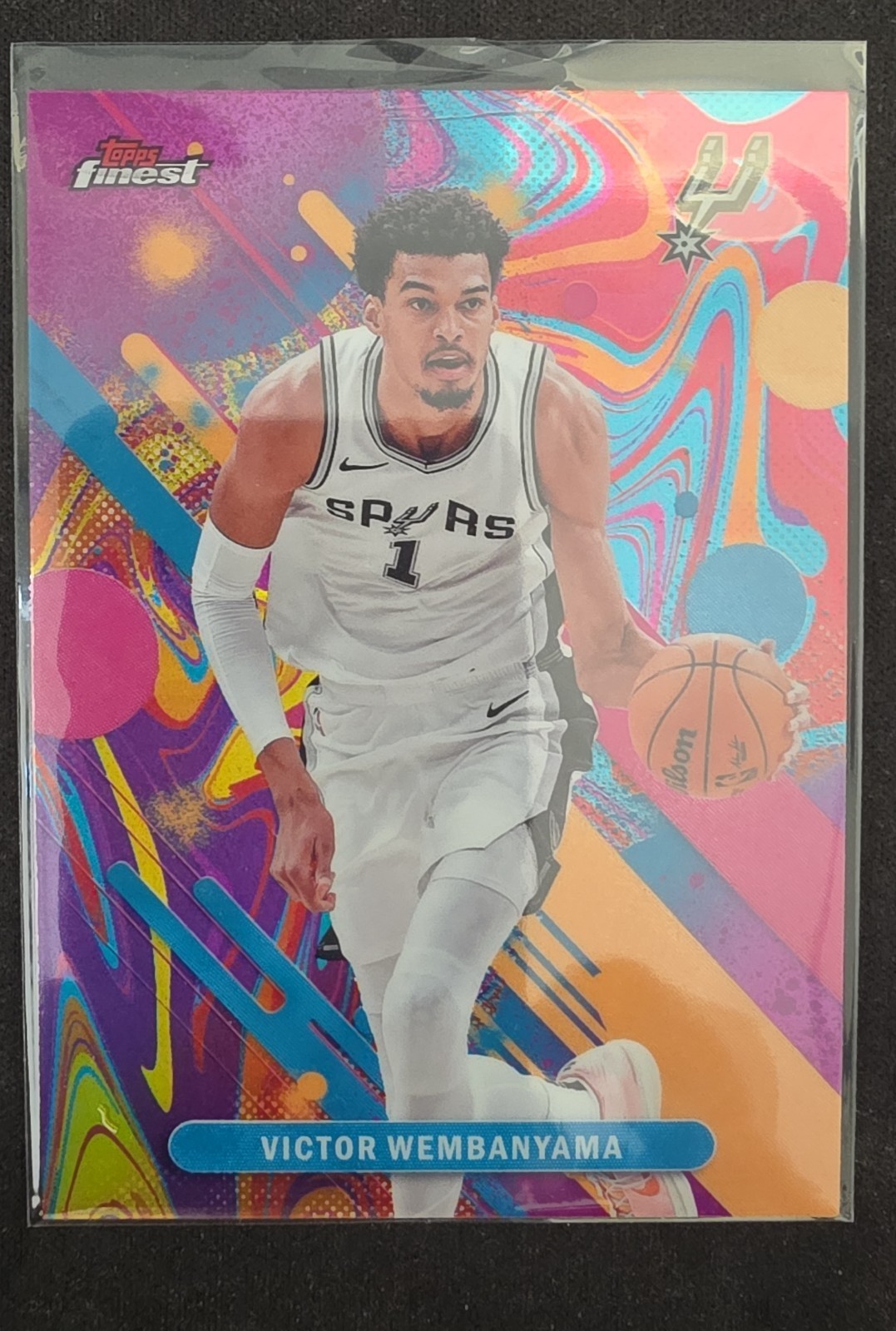 2025-26 Topps Finest - Common Victor Wembanyama #98 Oil Spill Refractor
