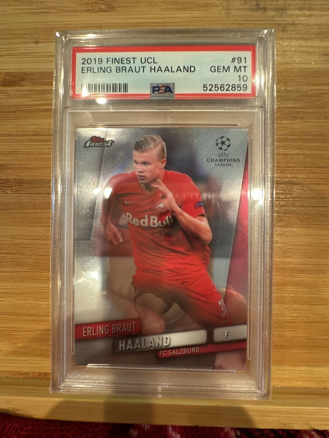 Erling Haaland 2019 Topps Finest UEFA Champions League #91 Base