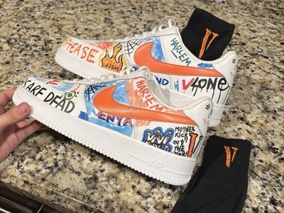 New Size11 Nike Air Force 1 VLONE Custom Graffiti Low Top Shoe COMES W SOCKS/BOX