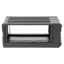 SKB 4U rSeries Shallow Rolling Rack with Integrated Back Wheels and Pull Handle