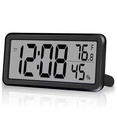 Batteriebetriebene digitale LCD-Wanduhr Zeit Temperatur Datum Schreibtisch Tischuhr