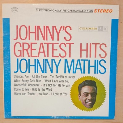 Johnny Mathis, Johnny's Greatest Hits, Vinyl LP, Columbia CS 8634, 1958.