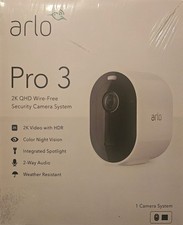 Arlo Pro 3 2K Wireless Security Camera, Color Night Vision, 1 Camera, VMS4141P