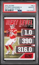 2021 Score Next Level Stats #NL2 Patrick Mahomes Ii Next Level Stats PSA 10 NFL