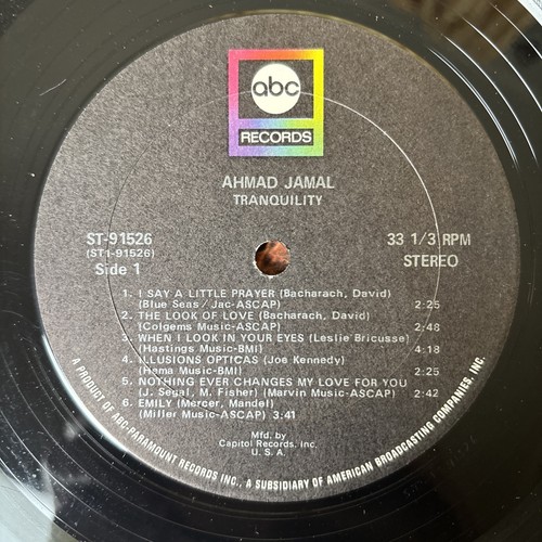 AHMAD JAMAL TRANQUILITY LP 1968 ABC RECORDS #ST 91526 VG+ - Bild 4 von 6