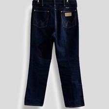 VTG 1980s Wrangler 13MWZ Jeans Made in USA Cowboy Cut Deep Blue 33x32 EUC