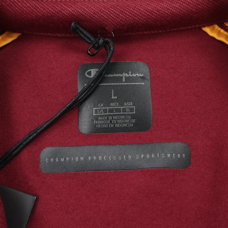 Blazer deportivo Champion para hombre grande a presión bolsillos delanteros con cremallera rojo amarillo preppy nuevo con etiquetas Foto 4 de 4