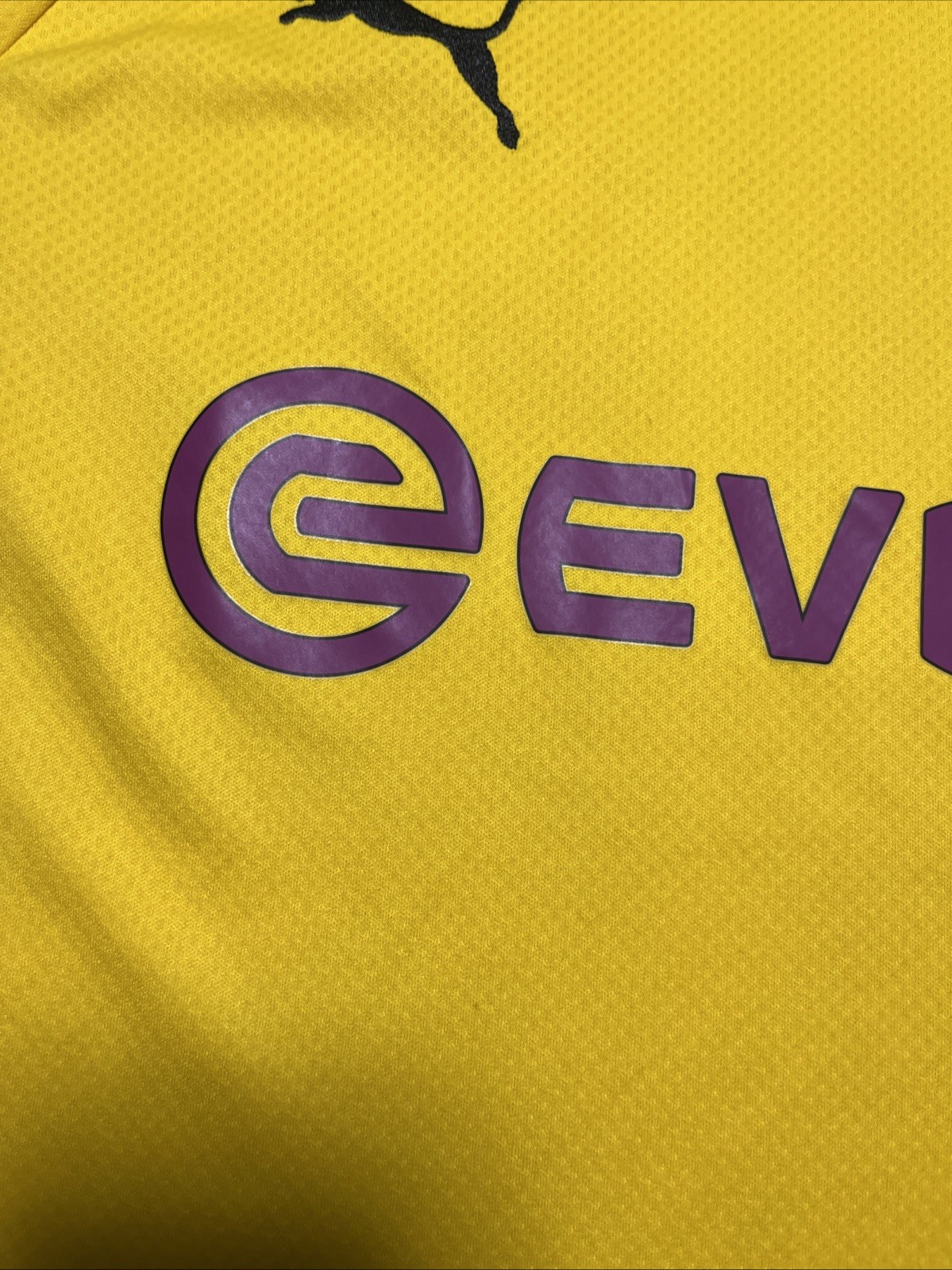 Youth XL Puma Dortmund Borussia BVB Yellow Evonik Soccer Jersey Kit Embroidered thumbnail 11