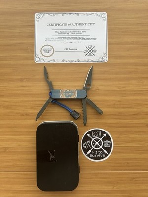 Spydernox Rambler F2S Custom #069 - MetonBoss Ti Scales - Acid Etch / Brass Wash