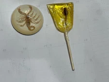 VTG Maack Scorpion in Lucite 2.5" Plus bonus Hotlix Scorpion Sucker-Banana