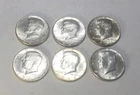 Kennedy .50 1/2 Dollar 1964 90% Silver Qty 6