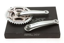 Juego de bielas Shimano Deore XT FC-M739 8 velocidades JIS 165 mm plateado 223242 nuevo en caja