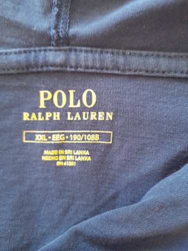 Polo Ralph Lauren Long Sleeve Hooded Shirt Navy 2XL - Picture 4 of 5