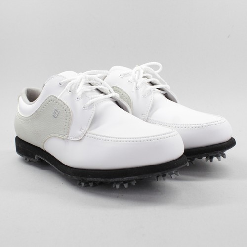 Footjoy GreenJoys Womens Size 8.5 Wide White Soft Spike Golf Shoes