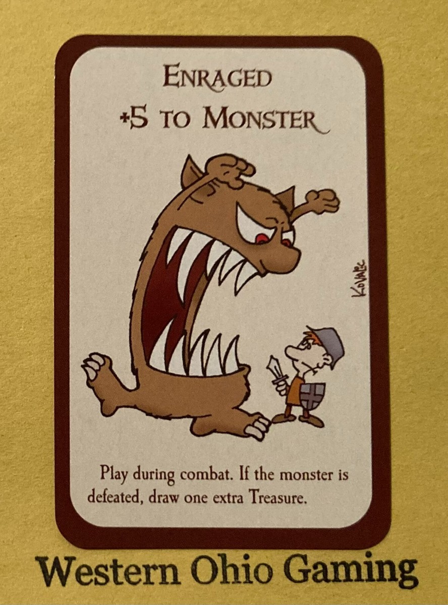 Munchkin Enraged +5 To Monster Card USED Steve Jackson Games | eBay