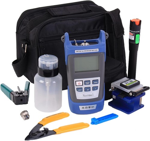 Fiber Optic Termination Tool Kit - 9 in 1 Assembly FTTH tool kit with FC-6S Clea