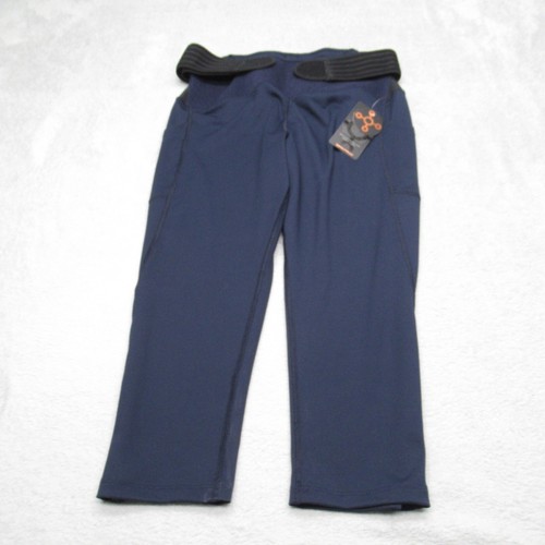 Tommie Copper Capri Womens Large Navy 28x20 Leggings Adjustable Waist 2 Pockets - Picture 2 of 15