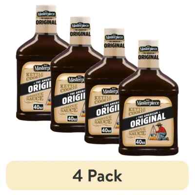 (4 pack) KC Masterpiece Original Barbecue Sauce, 40 oz