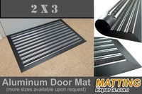 Aluminum Entrance Door Scraper Mat 3' X 2' Doormat Black Carpet Non-slip Backing Aluminum Entrance Door Scraper Mat 3' X 2' Doormat Black Carpet Non-slip Backing