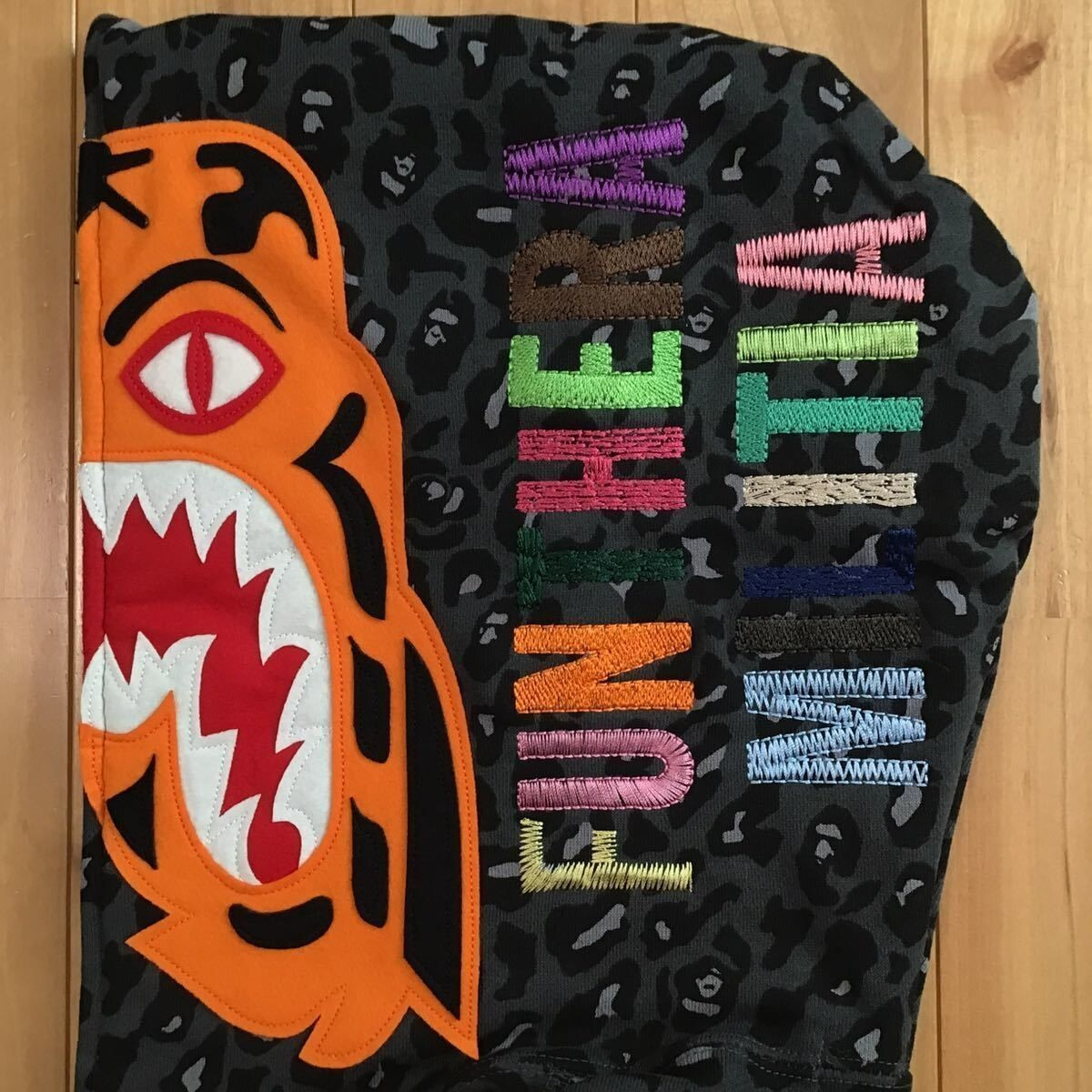 BAPE Leopard tiger full zip hoodie a bathing ape NIGO Gray