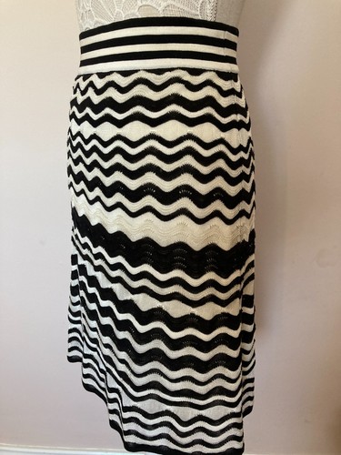 Missoni Negro Blanco Punto Fino Forrado Mediano UK 12 EUR 38 - Imagen 3 de 7