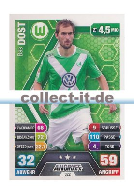 Match Attax 14/15 - 322 - Bas Dost