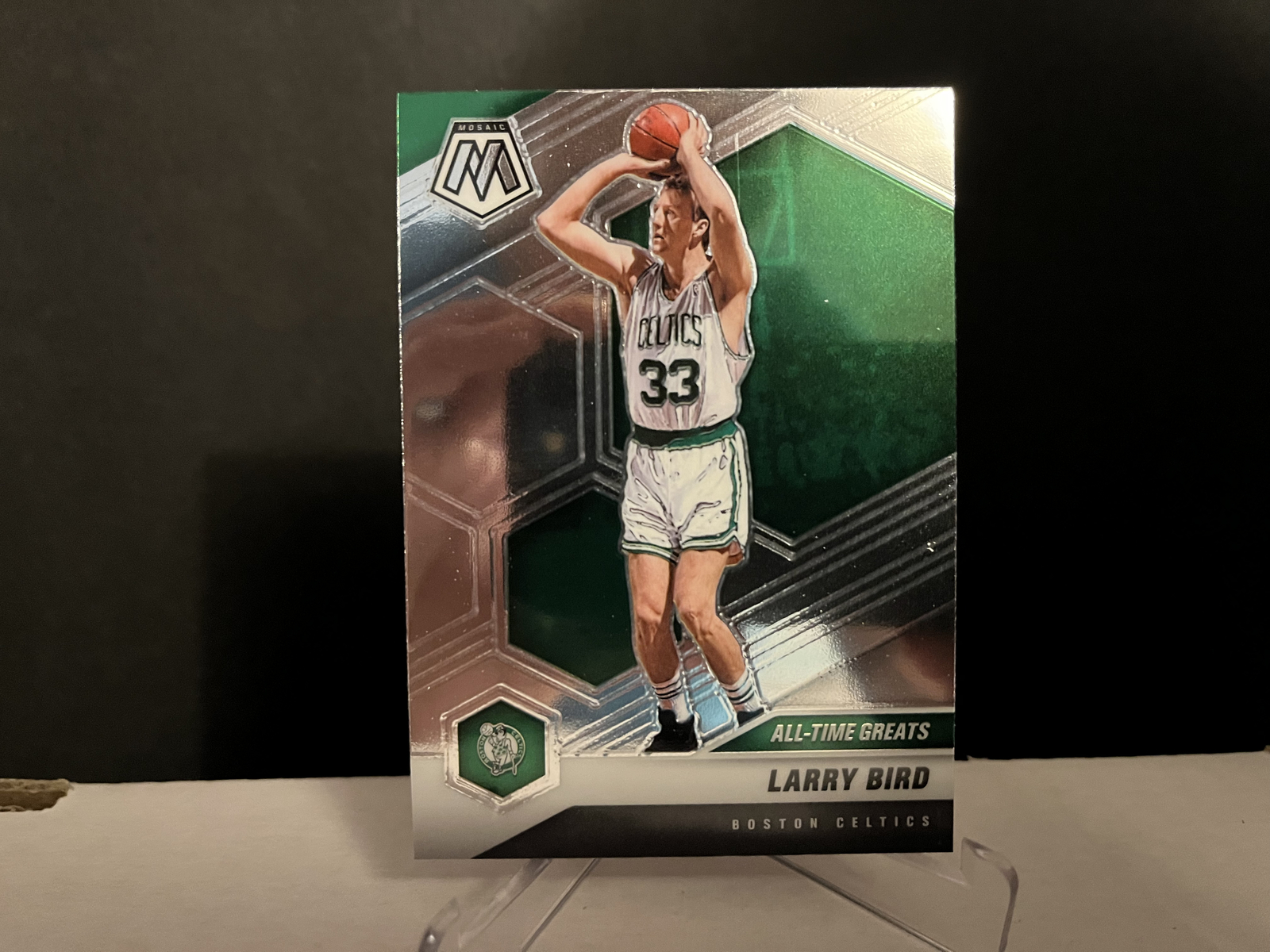 2020-21 NBA Panini Mosaic Larry Bird #295 All-Time Greats Base Card