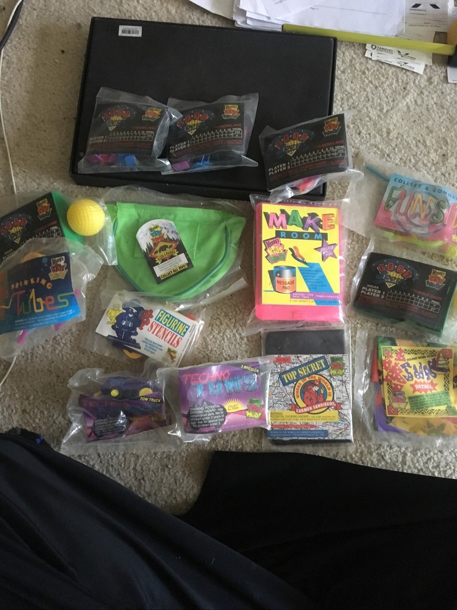 Lot Of 14 Sealed Vintage 1994 Wendy's Kids Meal Toys. Good