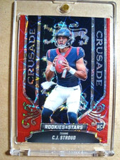 2023 C.J. Stroud Panini Rookies & Stars Rookie Crusade Red Lazer Prizm RC 🔥🔥🔥