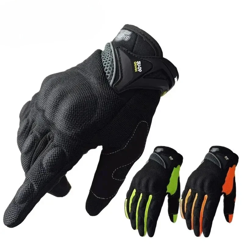 Breathable Full Finger Racing Motorcycle Gloves Decorated Wearable Gloves New - Image 2 of 4