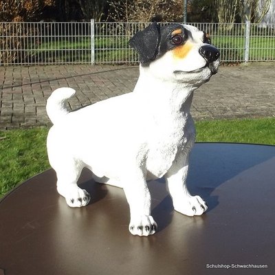 Gartenfigur Hund JACK RUSSEL Terrier 45cm stehend 3520 Deko Figur lebensecht