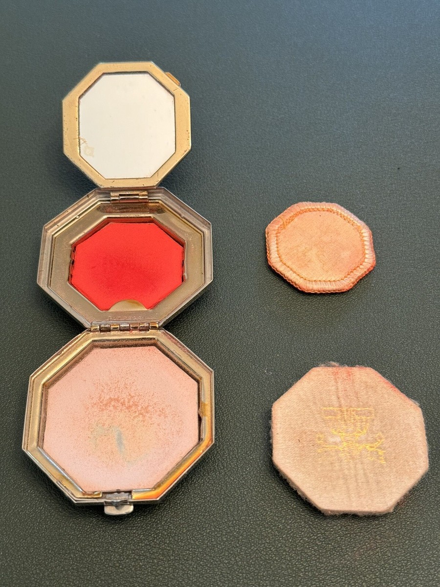 1920s ANTIQUE RICHARD HUDNUT LE DEBUT ART DECO ROUGE POWDER