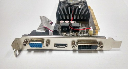 Carte graphique pour jeux vidéo NVIDIA GeForce GT730 2 Go DDR3 DVI VGA HDMI PCI-E - Photo 2/7