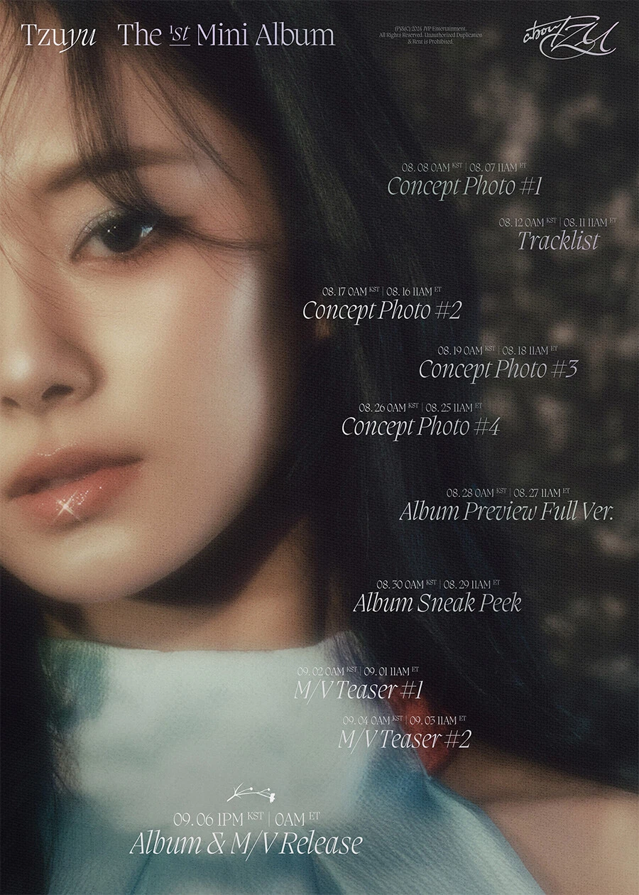 TWICE TZUYU [ABOUTZU] 1st Mini Album CD+Book+5 Card+Film+Photo+POB