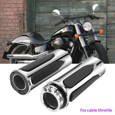 1" Handlebar Hand Grips Throttle Grip For Honda Shadow Spirit VT 750 1100 VLX600
