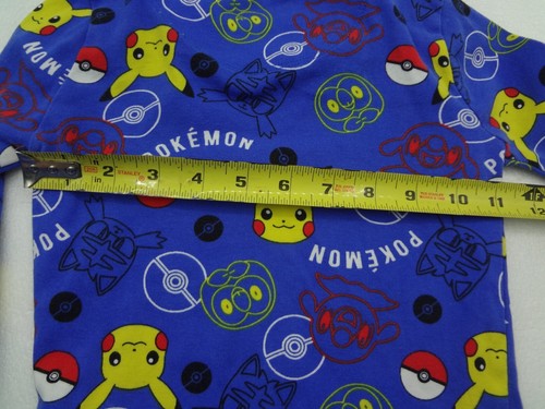 Pokemon Pajama Top Youth Boys 7 Blue Yellow Pikachu - Picture 8 of 11