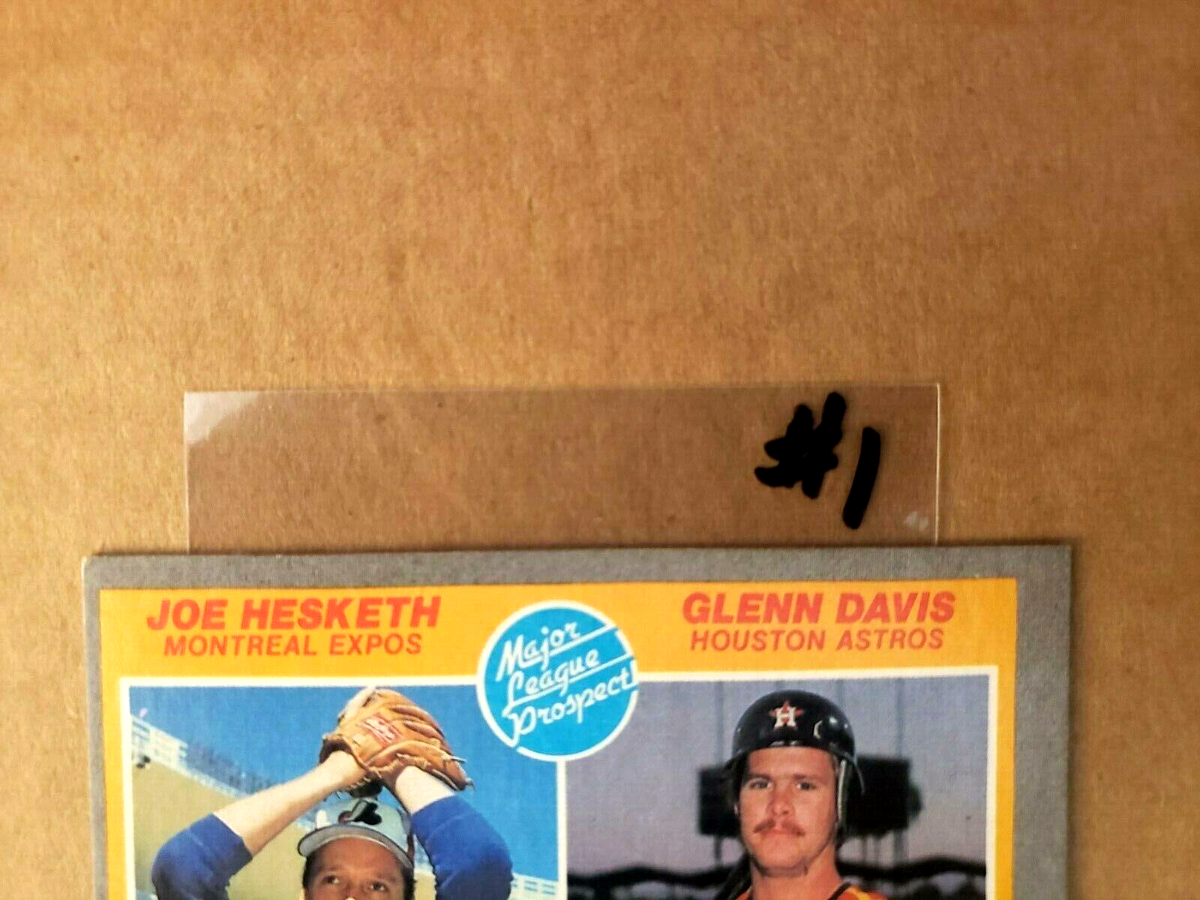 1985 Fleer - Glenn Davis/Joe Hesketh - Rookie Card #652 - NRMNT