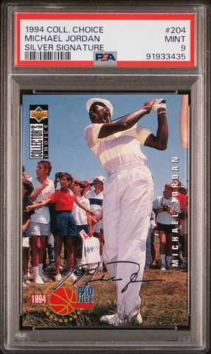 1994 Michael Jordan Silver Signature Collectors Choice UD Card #204 PSA 9 Mint