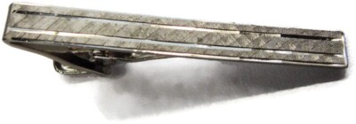 2'' Long Vintage Brushed Neck Tie Clip Silver Tone