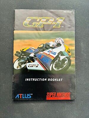 GP-1 ALTUS 🔥 SNES Super Nintendo Manual Instruction Booklet Only 