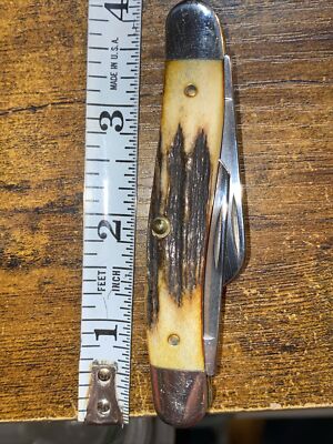 Case XX USA 5 Dot 1995 3 1/2” Stag Handled Stockman-5318 SS | eBay