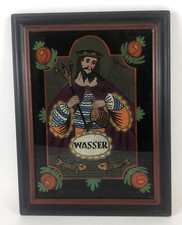 älteres religiöses Hinterglasbild -  die  Elemente -   Wasser -